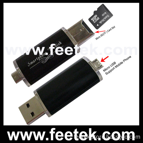 Mibile Phone USB Flash Drive with TF Card Reader (FT-1564)